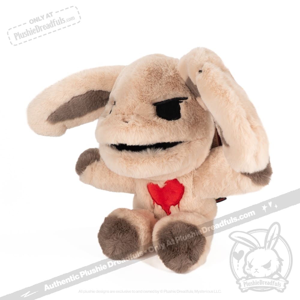 Plushie Dreadfuls Puck Dread Rabbit Plush Puppet - Soft Stuffed Animal Toy for Kids & Collectors | Perfect for Storytelling, Cuddling & Gothic Decor