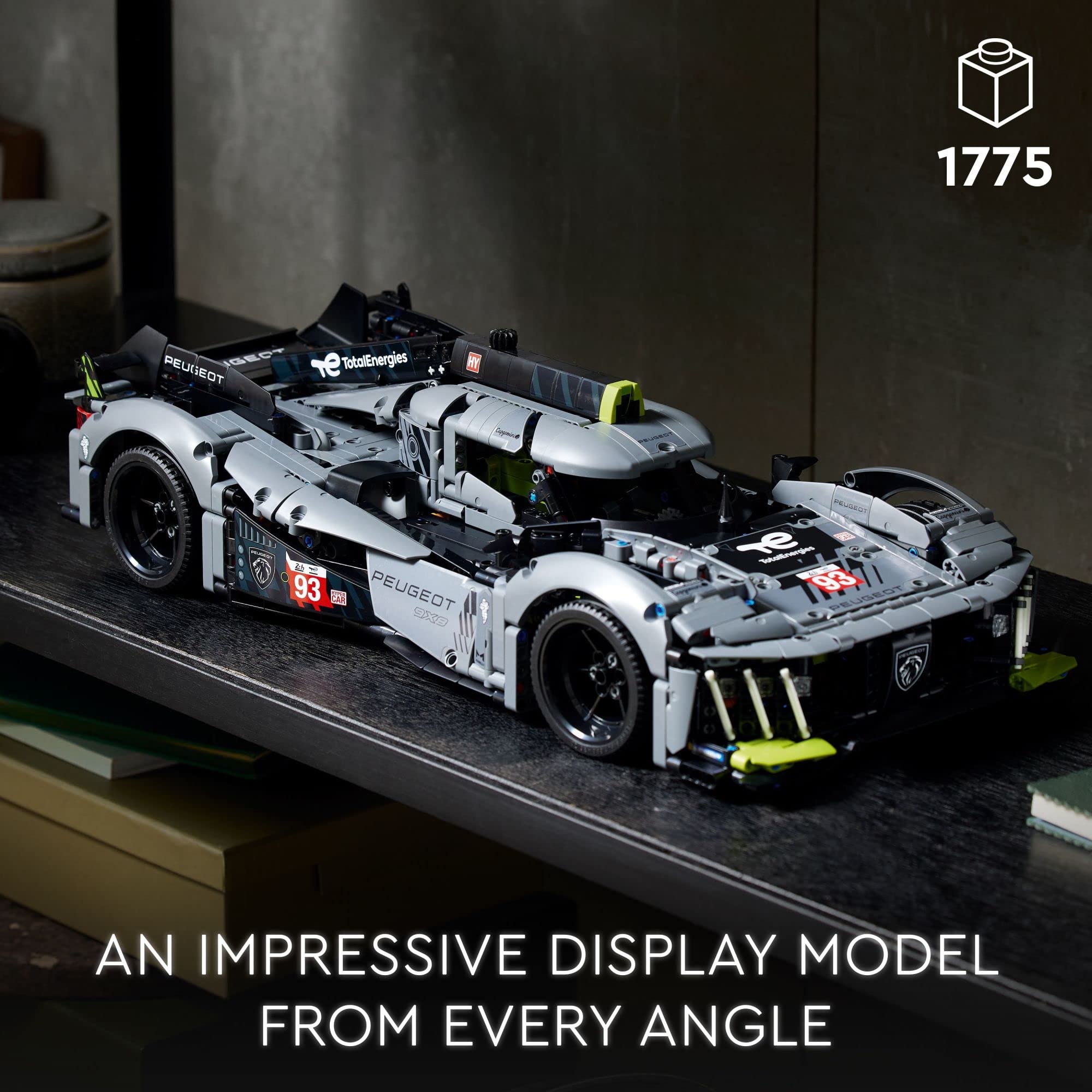 LEGO Technic Peugeot 9X8 24H Le Mans Hybrid Hypercar 42156 - 1:10 Scale Collectible Race Car Building Kit for Adults & Teens, Perfect Gift for Motorsport Fans | Build & Display Your Own Detailed Racing Car Model