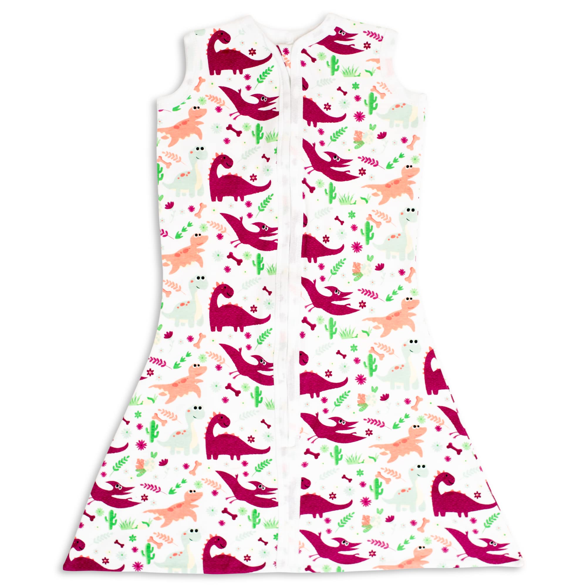 Zippy Freedom Baby Sleeping Sack - 100% Cotton Wearable Blanket for Infants (12-18 Months) - Dinosaur Print for Girls - Safe & Comfortable Sleepwear for Nursery, Daycare & Travel