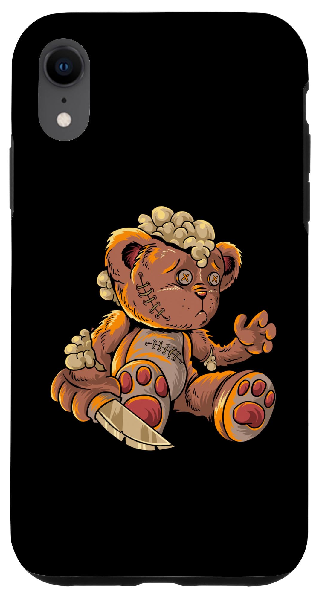 iPhone XR Case - Cute Teddy Bear Design for Halloween Costume & Scary Monster Theme | Perfect for Cosplay, Parties, and Daily Protection