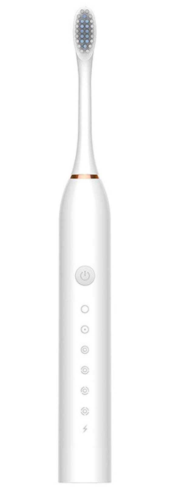 Upgraded Soft Bristle Electric Toothbrush for Adults & Kids - 6 Speed Modes with 4 Replacement Brush Heads & Charging Base - Perfect for Family Oral Care, Travel & Daily Teeth Cleaning