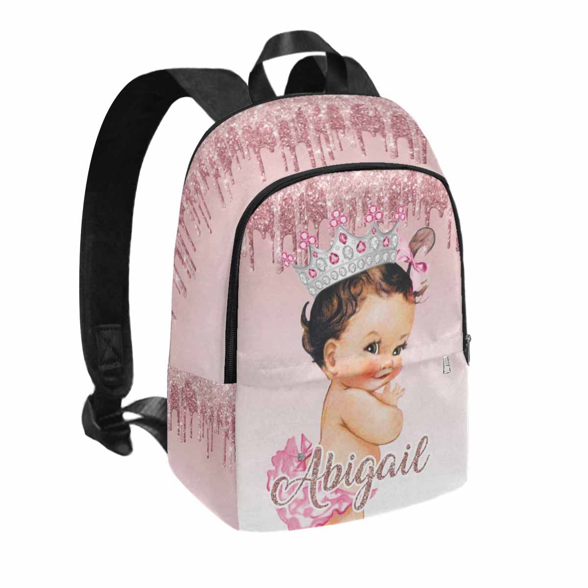 Personalized Pink Shining Sequins Backpack with Diamond Crown - Cute Travel Laptop Bag for Women, Men & College Students - Custom Name Gift for Birthday, Travel & School