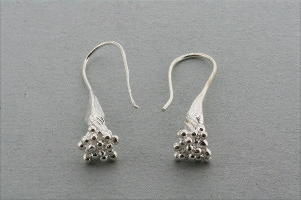 Berry Hook Earrings - Pure Sterling Silver Dainty Studs for Women - Perfect for Everyday Wear, Parties & Gifts