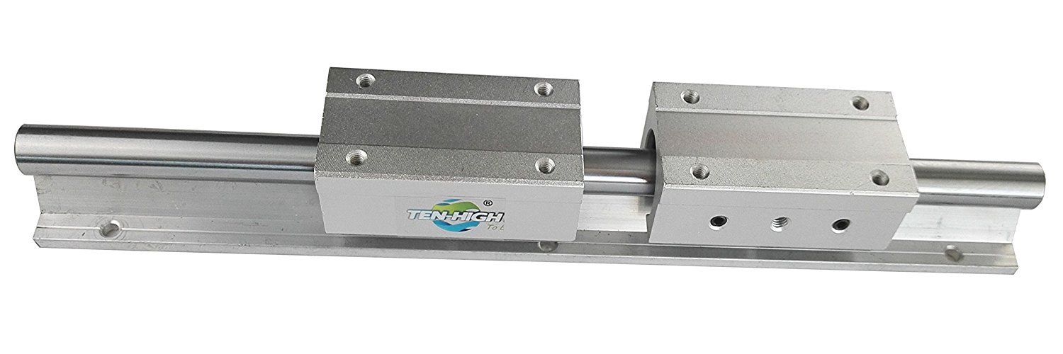 TEN-HIGH SBR20 900mm Linear Guide Rail with 2 SBR20LUU Blocks - High Precision Linear Motion Slide Rails for CNC Machines, 3D Printers, Laser Cutters & Industrial Automation - Smooth & Durable Motion Control Solution
