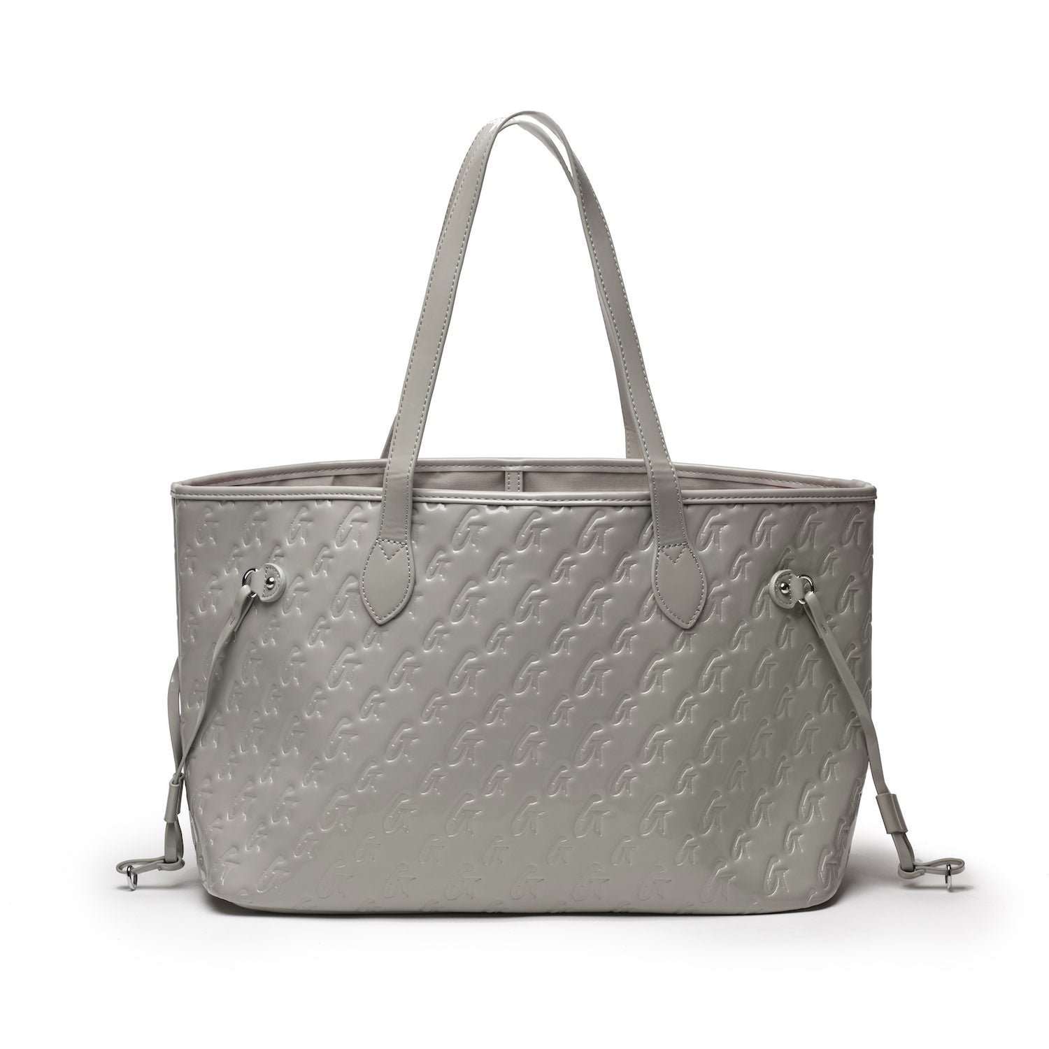 Monogram Glam Tote Bag - Mirror Gray | Stylish Designer Handbag for Women | Perfect for Work, Travel & Everyday Use