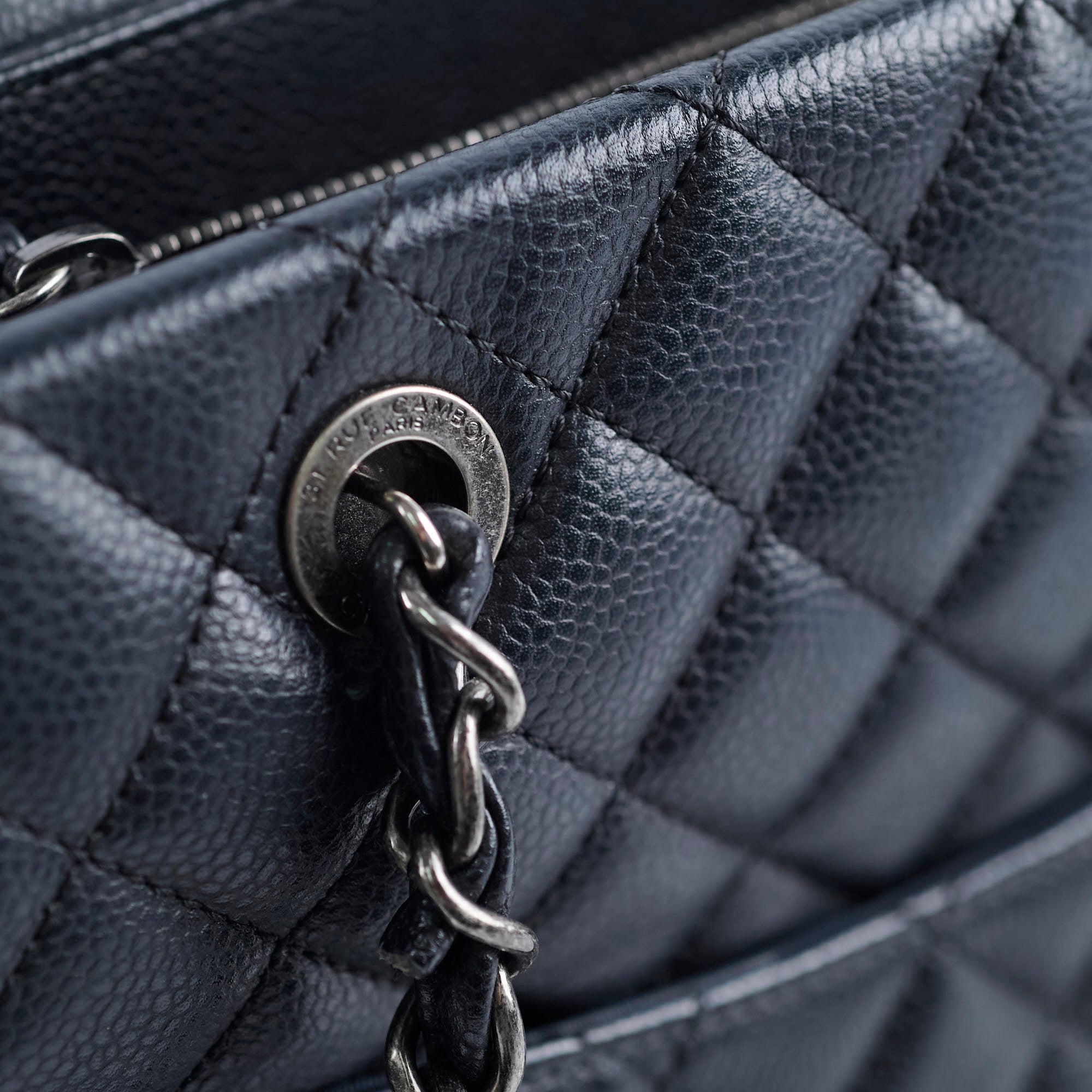 Chanel Caviar Leather City Shopping Tote Bag - Black (2023 Collection) | Luxury Designer Handbag for Women, Work & Travel