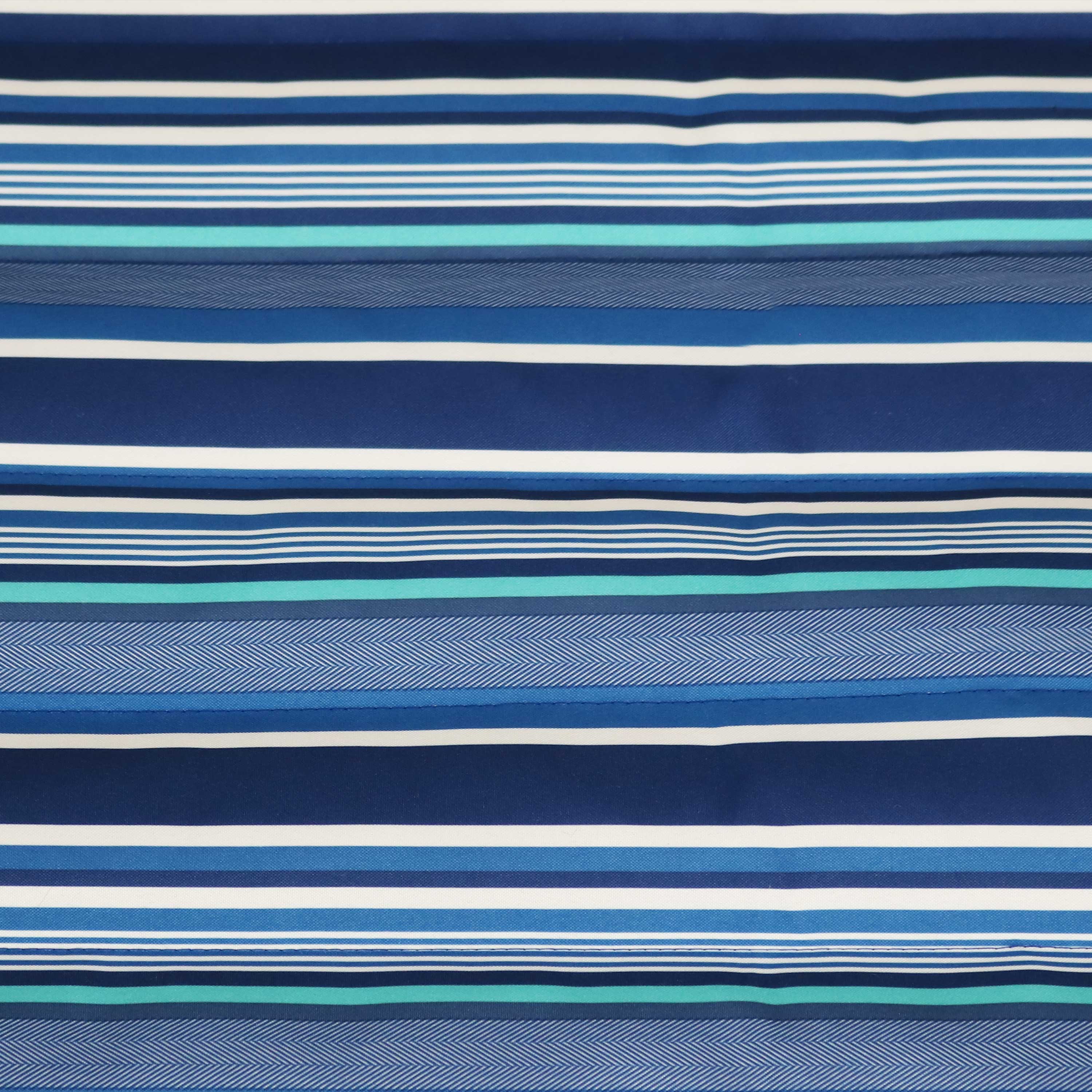 Sunnydaze Polyester Quilted Hammock Pad & Pillow Set - Waterproof Outdoor Cushion with Modern Breakwater Stripe Pattern for Patio, Poolside, Beach & Backyard Relaxation