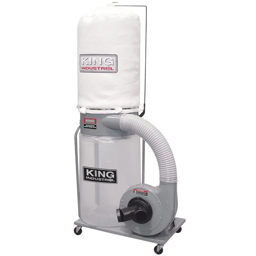KING KC 3105C Industrial Dust Collector - 1200CFM, 110V/220V Dual Voltage for Woodworking, Metalworking & Construction Sites