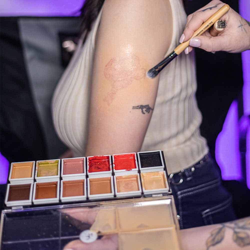 12 Color Alcohol-Activated Tattoo Cover Up Palette - Professional Body Paint for Tattoo Artists & Makeup Artists - Perfect for Halloween, Cosplay & Special FX Makeup