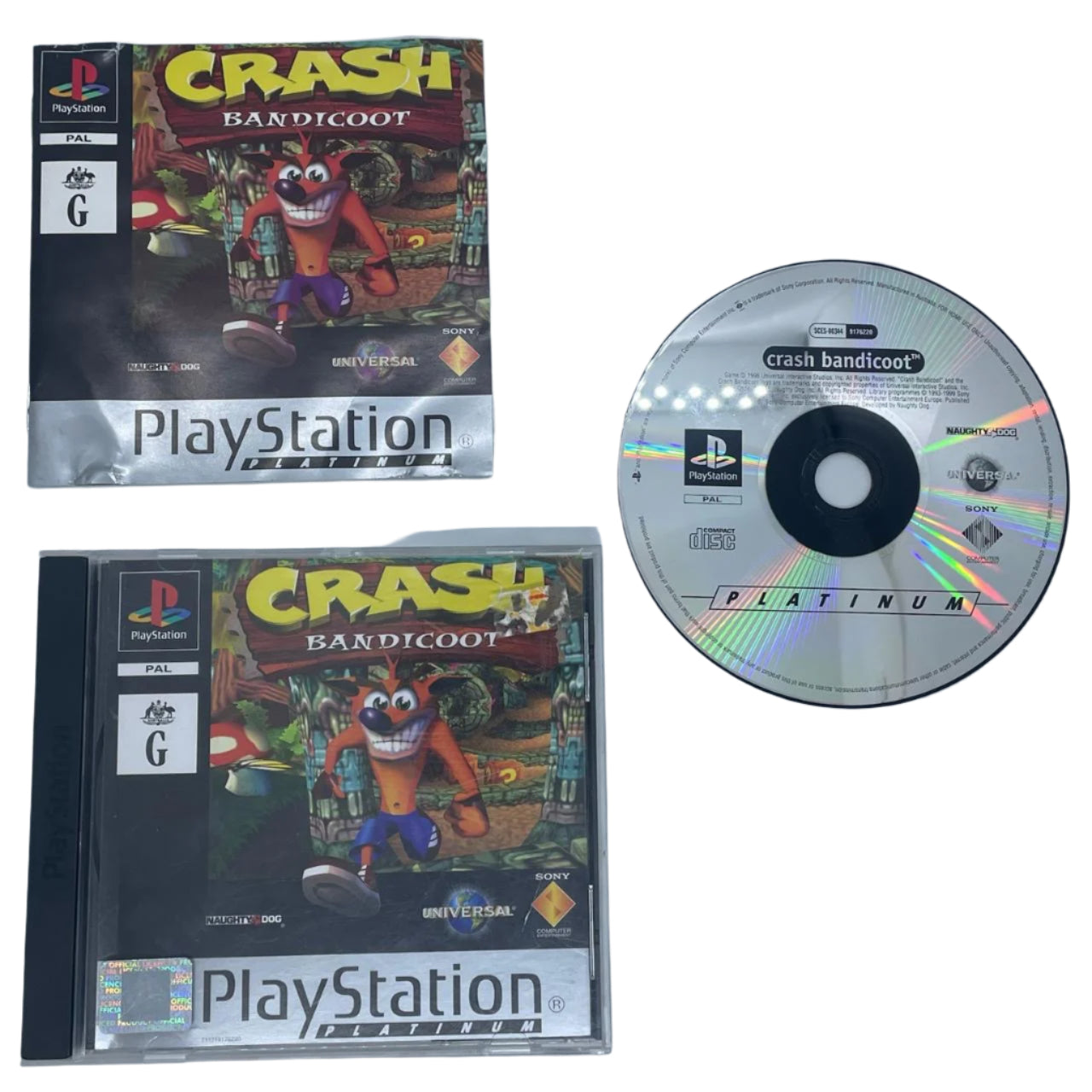 Original Crash Bandicoot PS1 Playstation 1 Game with Manual - PAL Version - Classic Retro Gaming for Collectors & Nostalgic Players