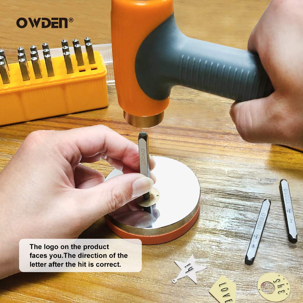 OWDEN Jewelry Metal Stamps Set - 3mm Letter & Number Punches for DIY Jewelry Making