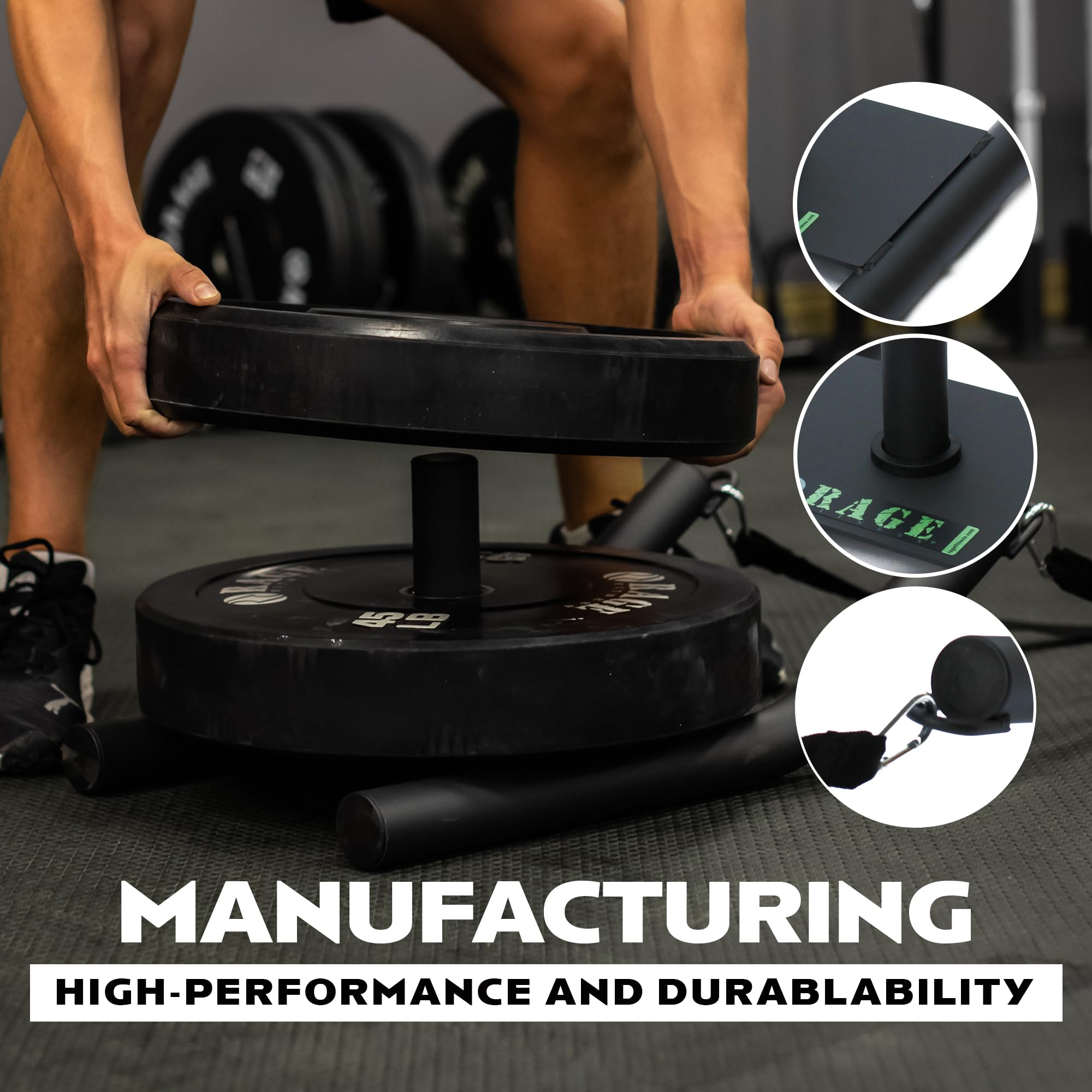Best Weight Sled for Speed Training - Heavy Duty Pull Sled Workout Equipment for Strength & Athletic Performance - Fits Standard 2