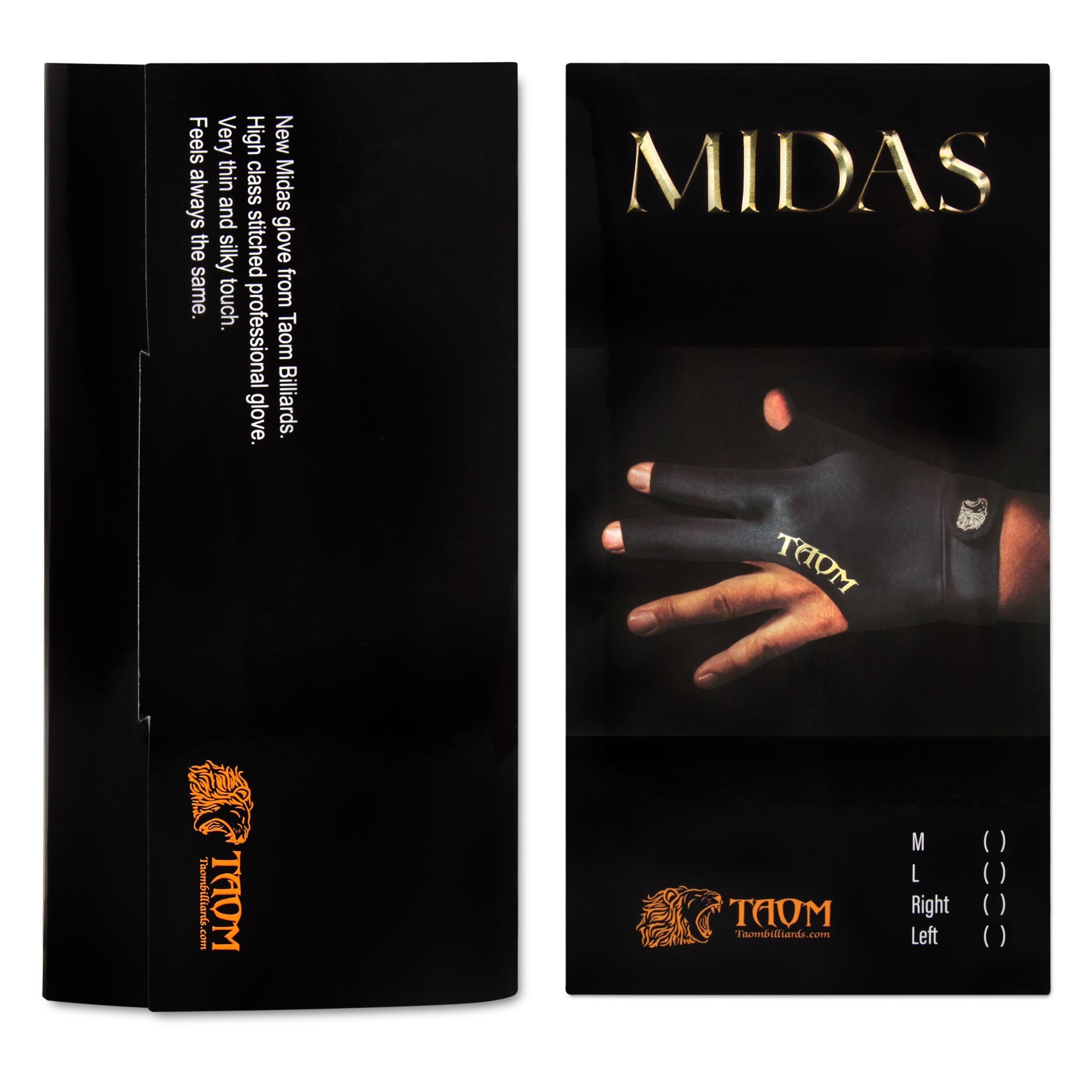 TAOM Midas Billiard Pool Cue Glove - Left & Right Hand Compatible - Perfect for Precision Shots & Smooth Stroke Control in Pool Games