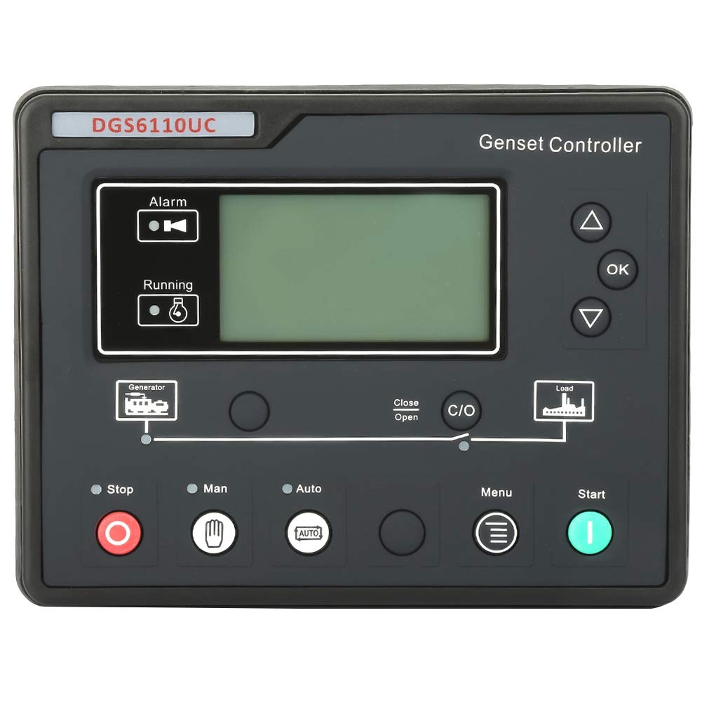 Jectse Electronic Generator Controller - Automatic Power Monitoring & Switching Control with 8 Language Options (Black) - Ideal for Home Backup Power, RV, and Emergency Power Supply