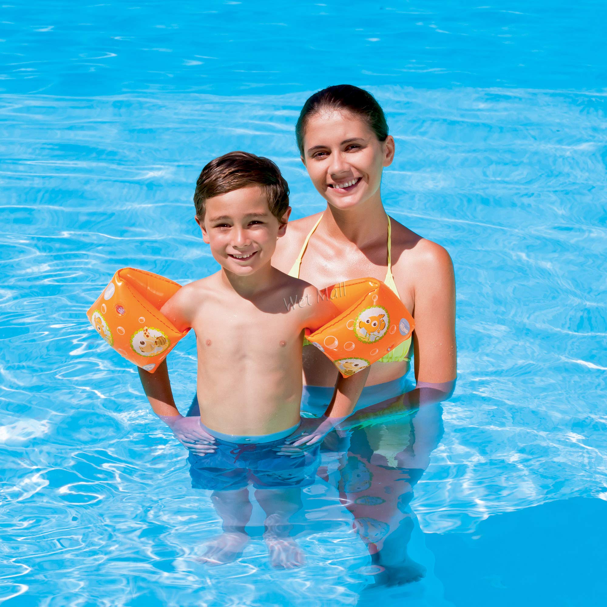 Bestway Wet Products Finding Nemo Inflatable Arm Bands for Kids - Pool Floaties, Swim Training Aid, Beach & Water Park Safety Gear