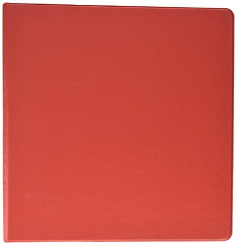 School Smart 2 Inch Red Polypropylene Round Ring Binder - Durable 3-Ring Binder for School, Office & Home Organization | Perfect for Students, Teachers & Professionals