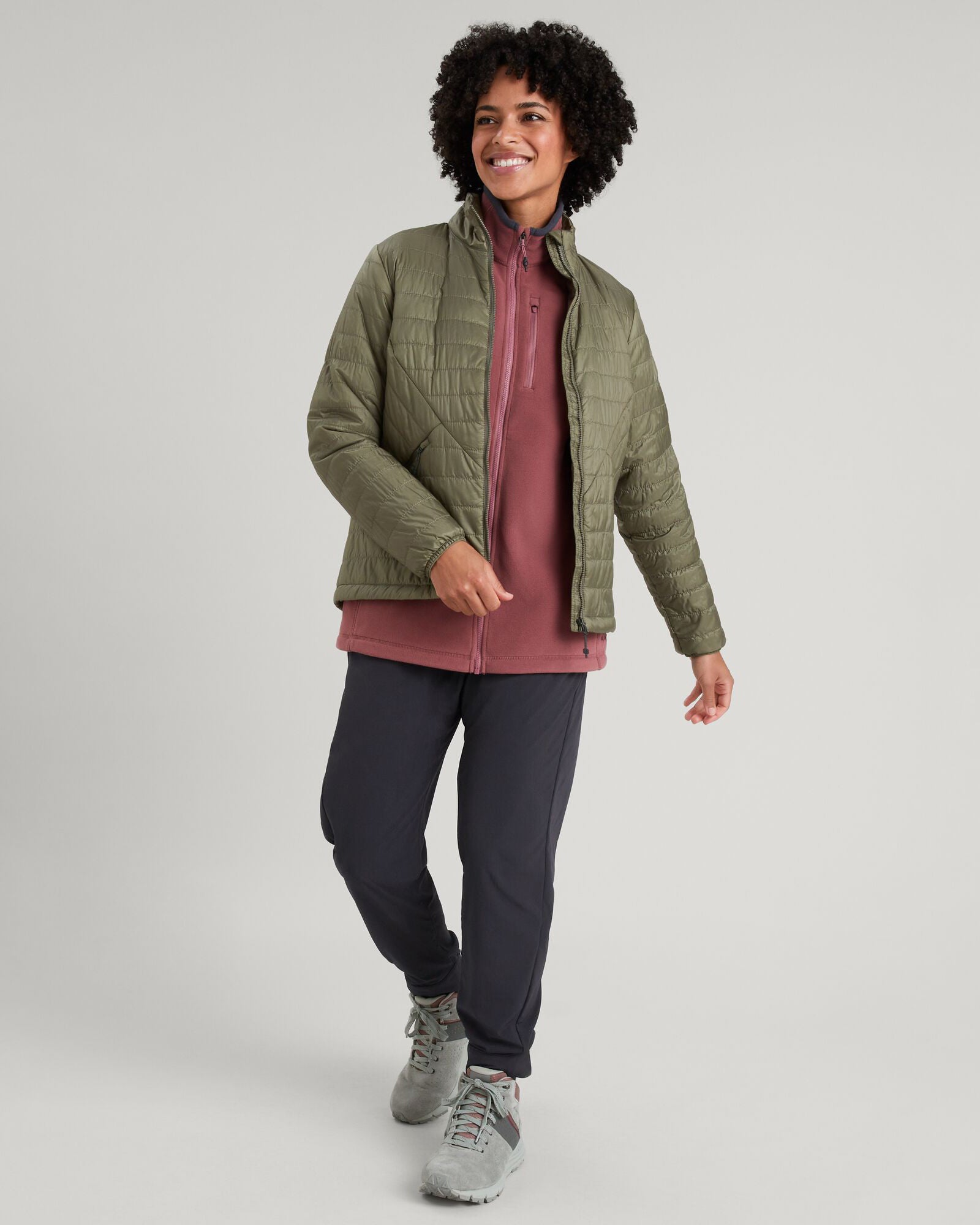 Heli R Women's novaLOFT Jacket - Lightweight Waterproof Winter Coat with Hood, Warm Insulated Outdoor Jacket for Hiking, Skiing & Cold Weather Activities (Beech)