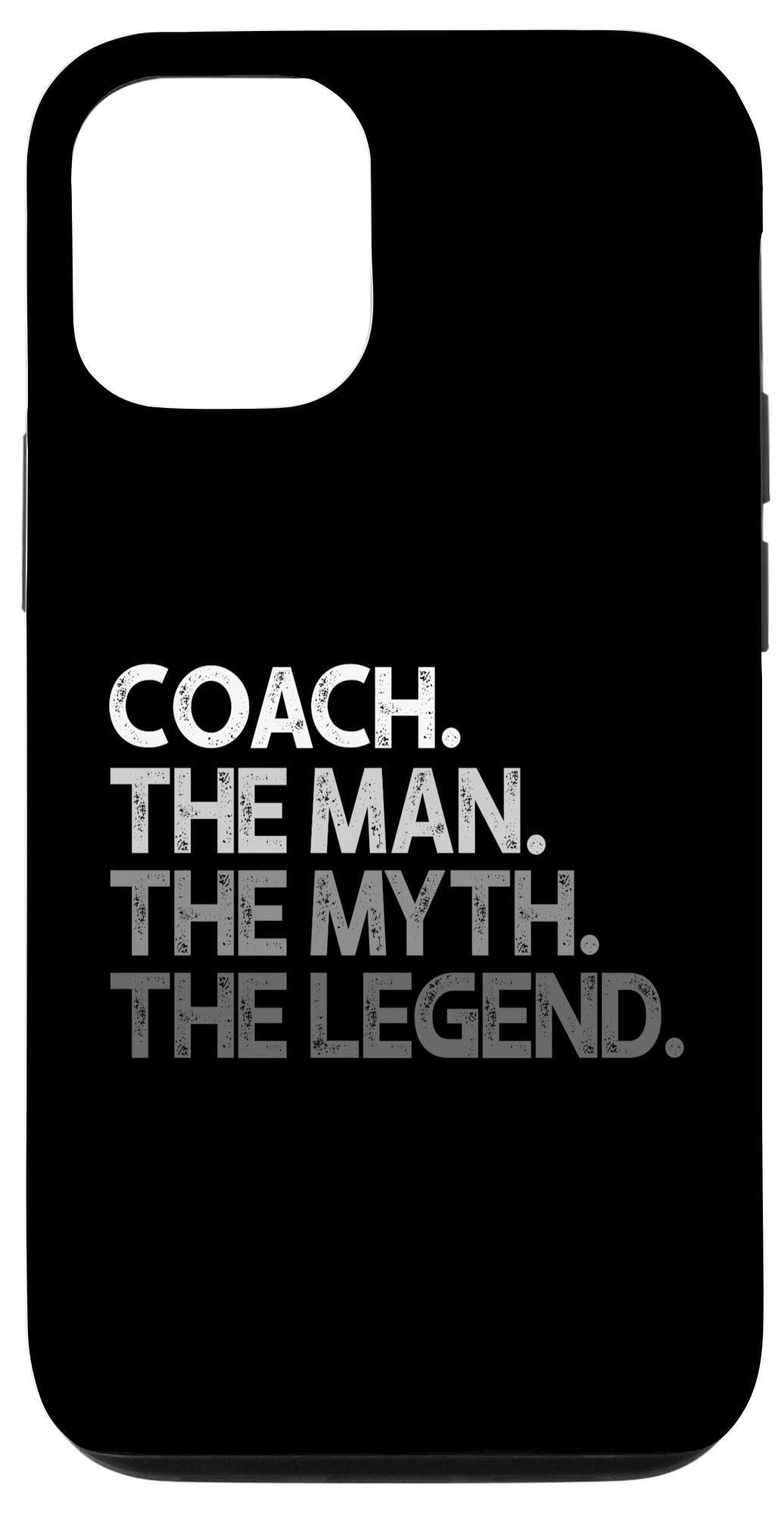 iPhone 12/12 Pro Coach Case - Premium Leather Phone Cover with 'The Man Myth Legend' Design | Perfect for Coaches, Trainers & Sports Enthusiasts | Durable Protection for Workouts & Daily Use