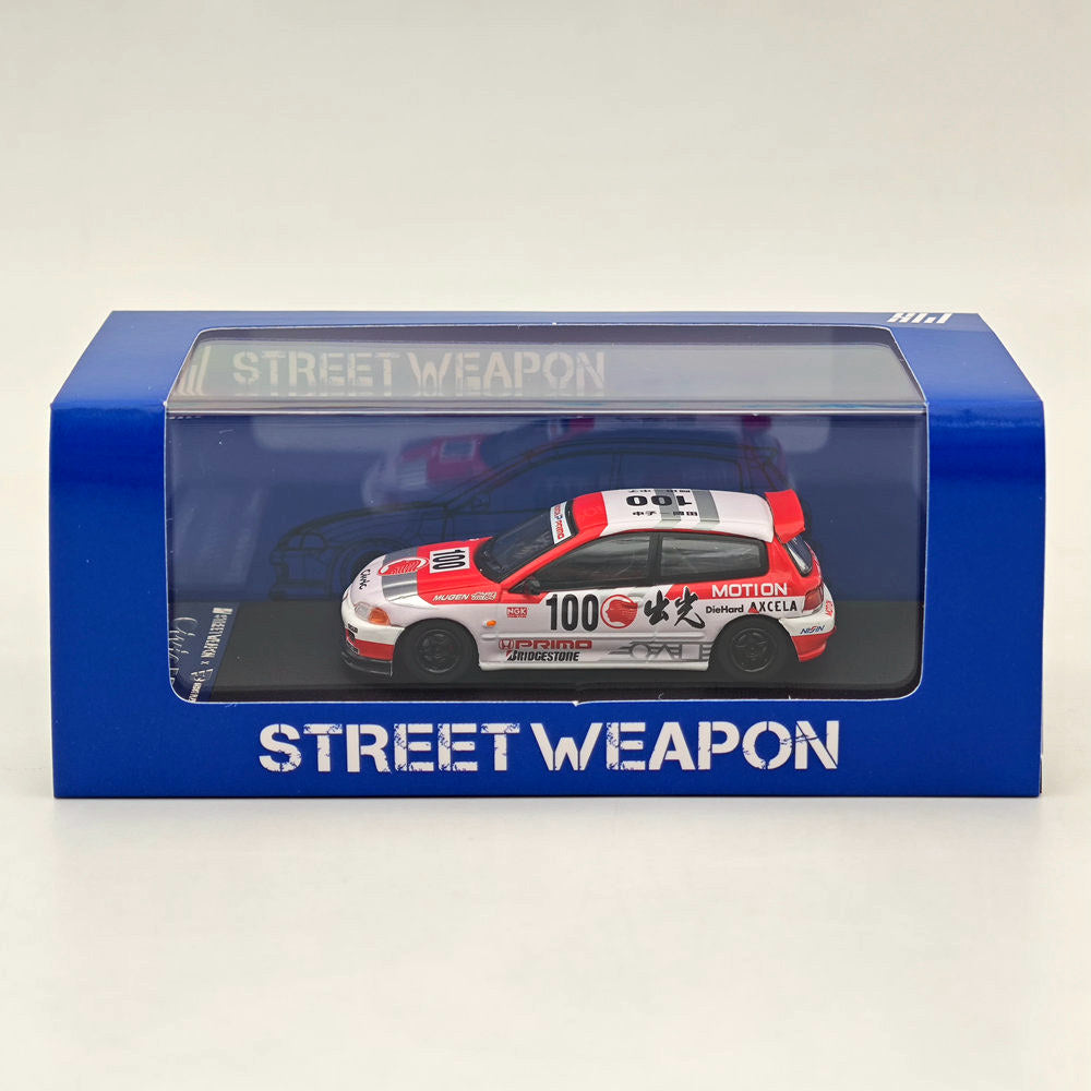 1/64 Scale Honda Civic EG6 Diecast Model Car - Limited Edition Idemitsu Livery, Street Weapon Series, Collectible Toy for Car Enthusiasts - Perfect for Display, Gifts, and Racing Scenes
