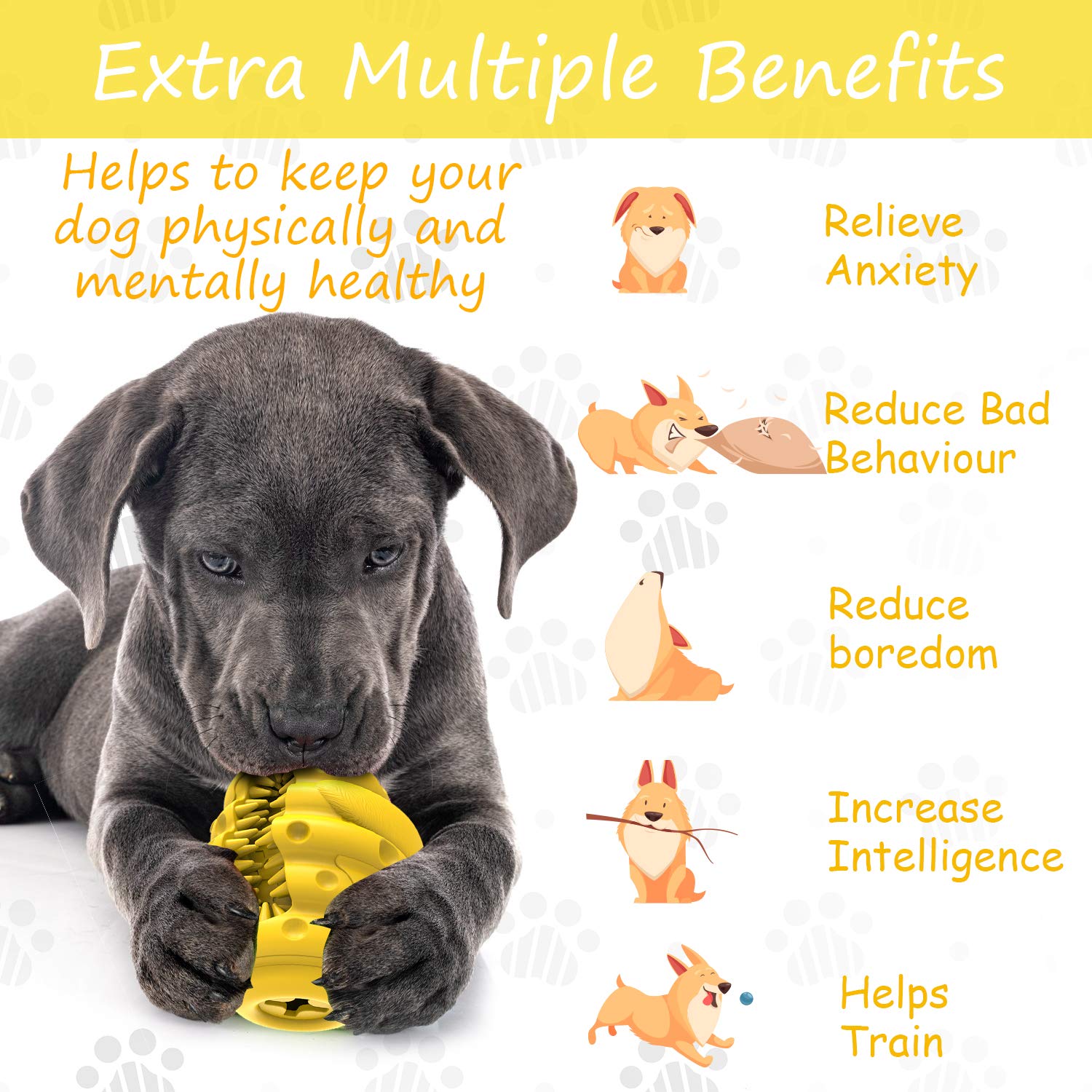Indestructible Dog Chew Toys for Aggressive Chewers - Durable Large Breed Dog Toys with Slow Feeder & Interactive Features - Perfect for Teething, Boredom Relief, and Training Sessions