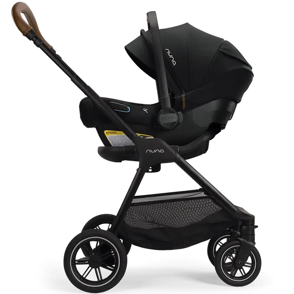 Nuna Triv Next Stroller - Lightweight Compact Travel Stroller with One-Hand Fold, Caviar Black | Perfect for City Walks, Air Travel & Everyday Use