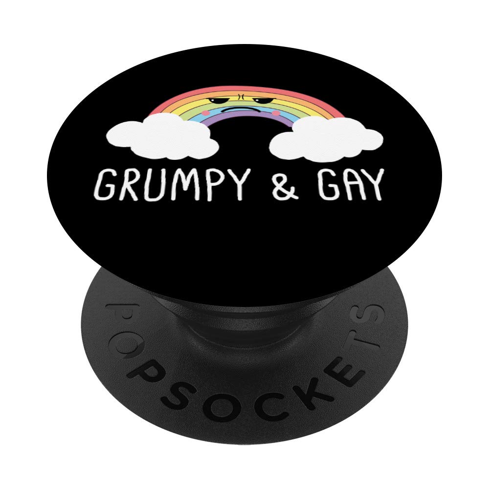Grumpy & Gay T-Shirt - Funny LGBTQ+ Pride Rainbow Graphic Tee for Men & Women | Casual Wear, Pride Events & Festivals