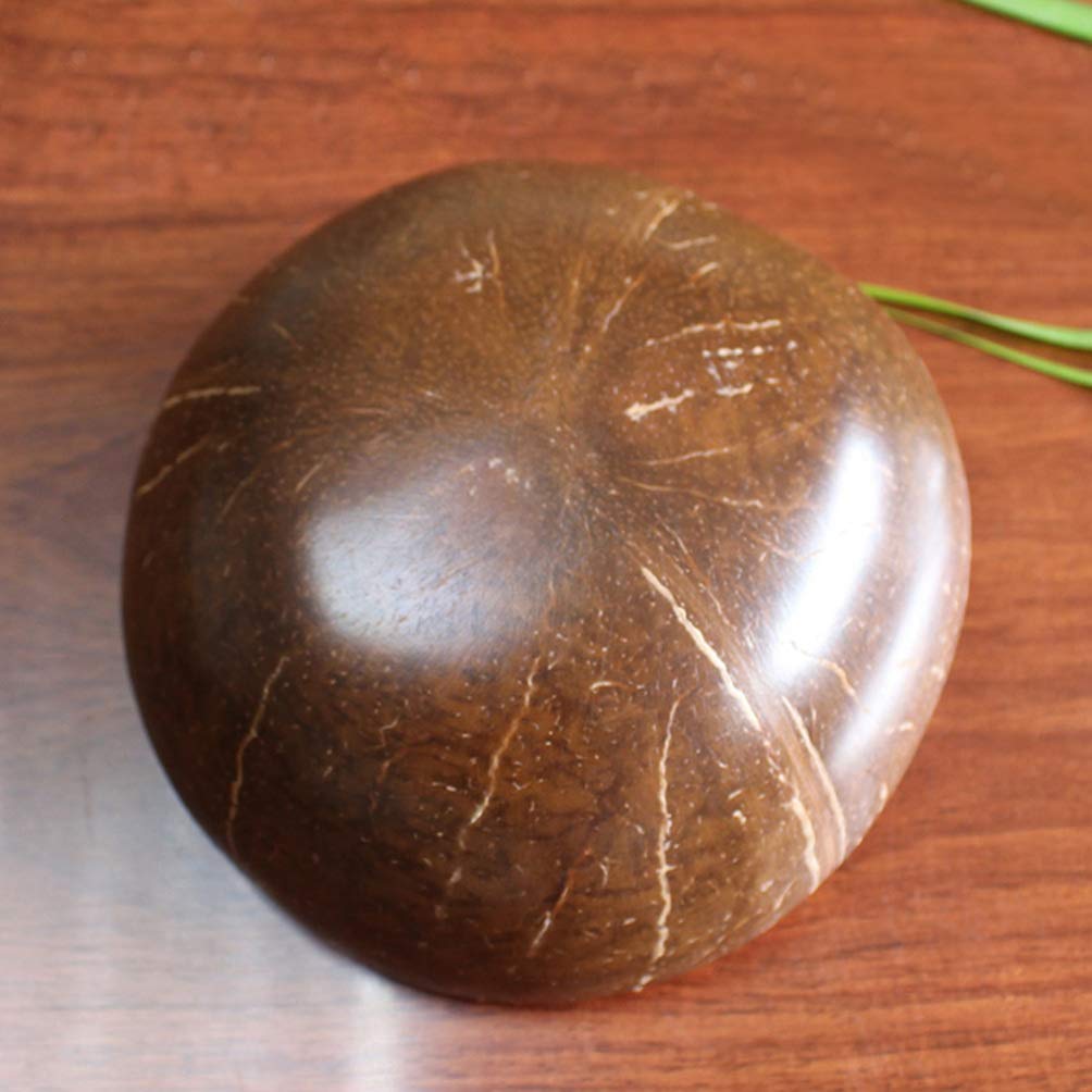 DOITOOL Red Coconut Shell Bowl - Decorative Candy Bowl for Entryway, Keys, Nuts & Home Decor | Natural Coconut Storage Bowl for Living Room, Kitchen & Office Use