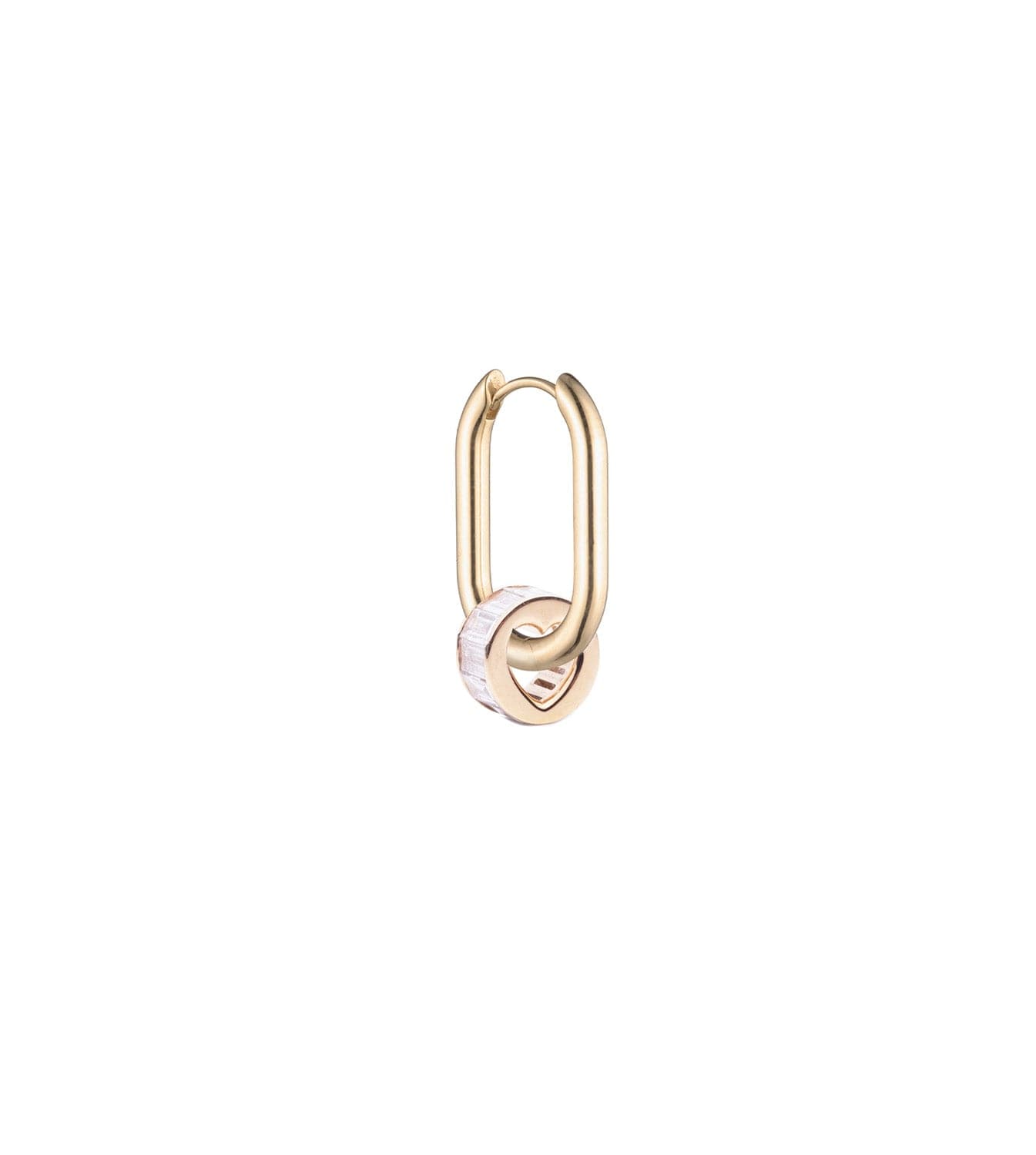 Baguette Diamond Heartbeat Petite Chubby Fob Earrings - Elegant Love Jewelry for Women, Perfect for Valentine's Day, Anniversary, and Romantic Date Nights