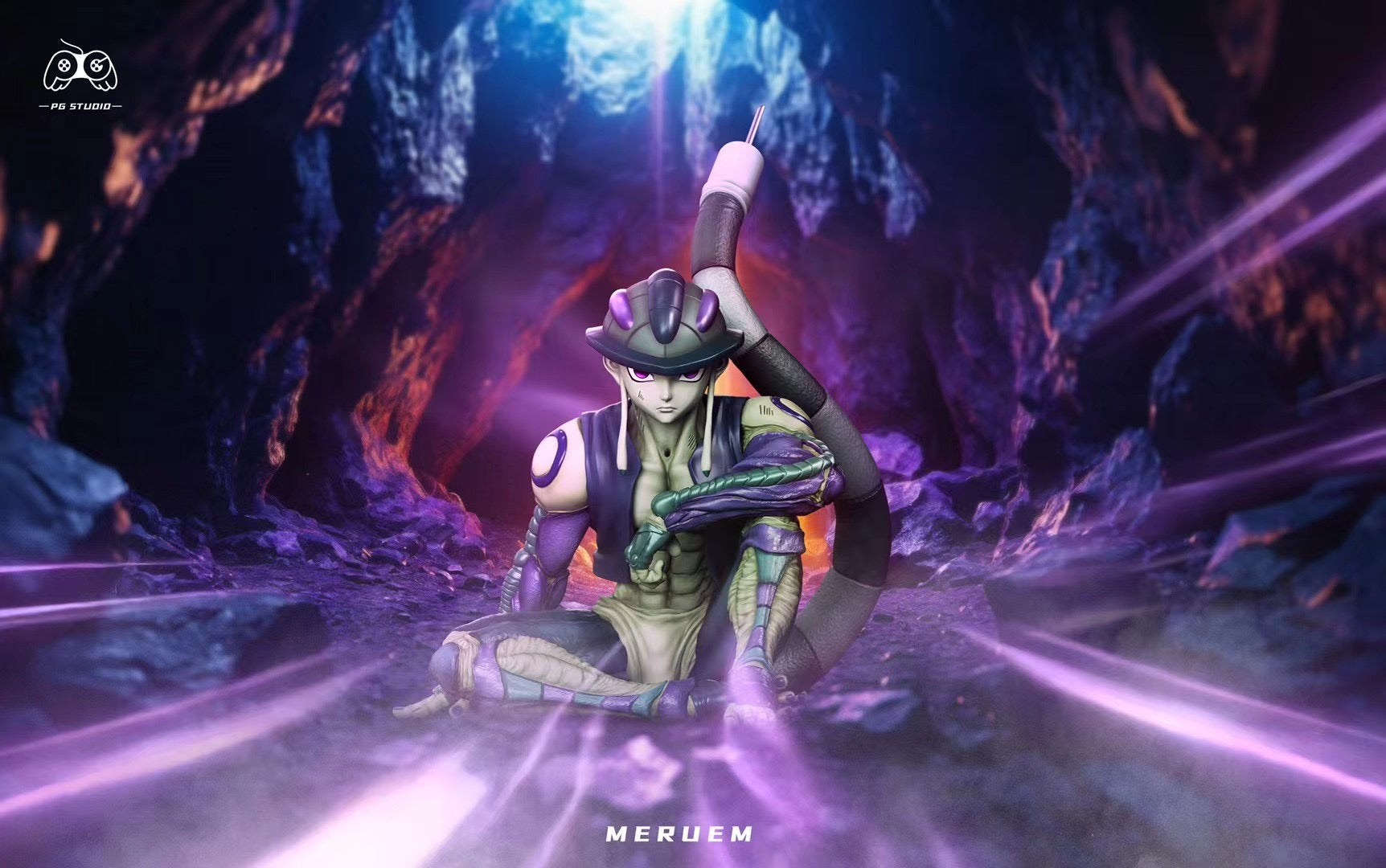 PG Studio Sitting Pose Ant King Meruem & Isaac Netero Anime Figures - Hunter x Hunter Collectible Statue for Home Decor, Office Display, and Anime Fan Gifts