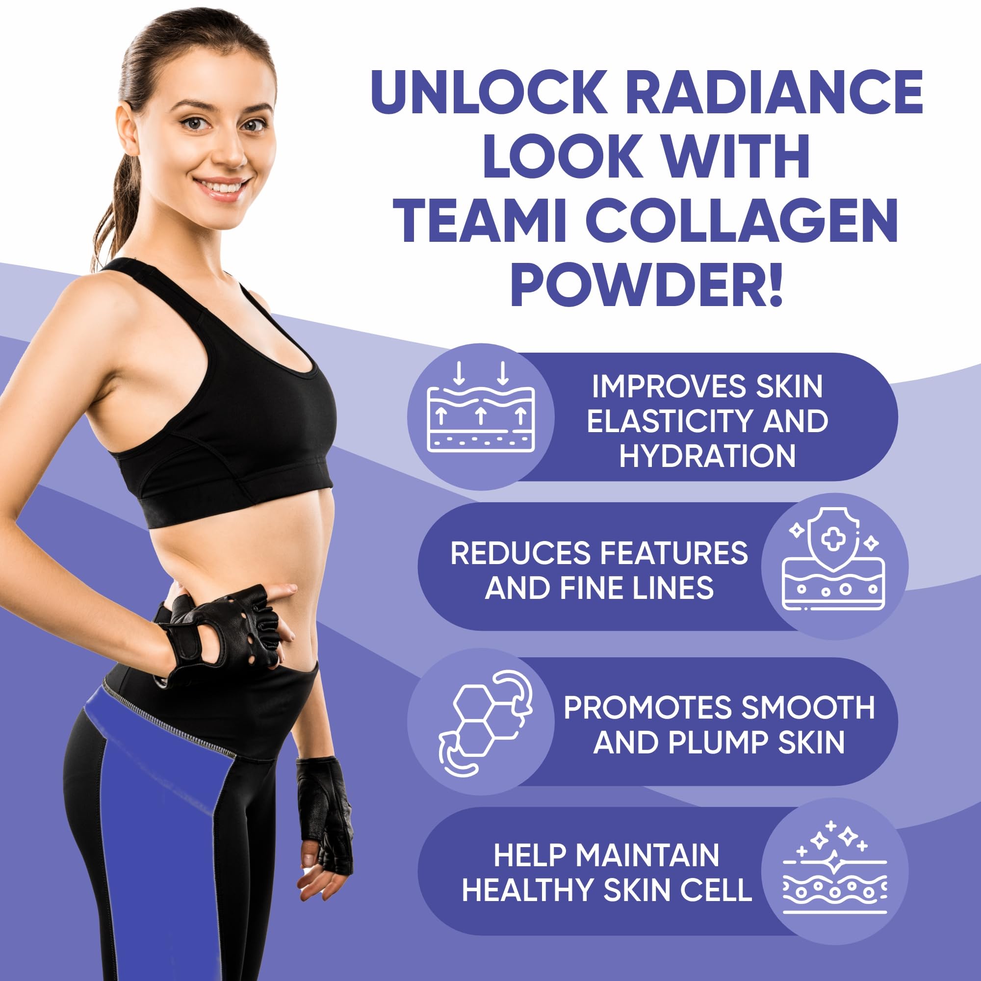 Teami Marine Collagen Powder for Women & Men - Hydrolyzed Collagen Peptides Supplement for Skin, Hair, Nail & Joint Support - Delicious Flavor - 10g per Serving - Perfect for Smoothies, Coffee & Post-Workout Recovery
