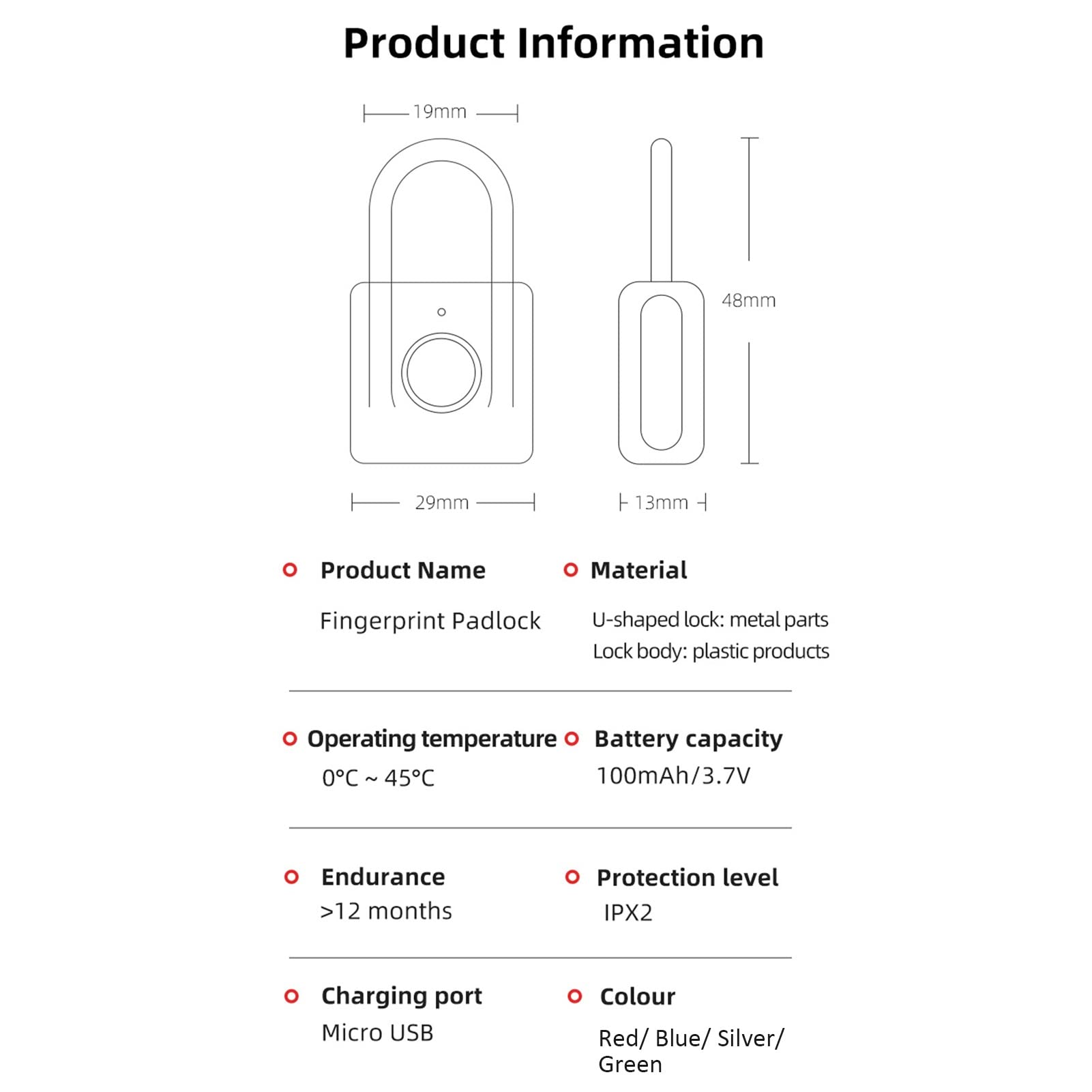 Mini Smart Fingerprint Padlock - Keyless Biometric Thumbprint Door Lock with USB Charging, Waterproof & Anti-Theft Metal Design for Quick Unlock (3-Pack) - Perfect for Home, Office, Gym Lockers & Travel Security