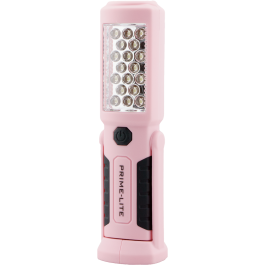 PRIME LITE Mini Pivoting Pink Work Light - 24 LED, 401N - Perfect for Home DIY Projects, Auto Repair, and Camping Lighting
