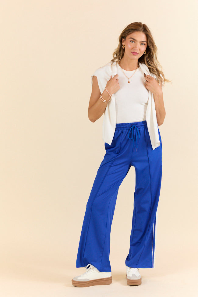 My Own Victories Blue Athletic Track Pants for Men & Women - Comfortable Running Jogging Workout Pants - Perfect for Gym, Yoga, and Casual Wear