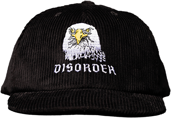 Disorder Eagle Scout Logo Skate Hat - Adjustable Black Snapback Cap for Skaters, Streetwear & Outdoor Activities