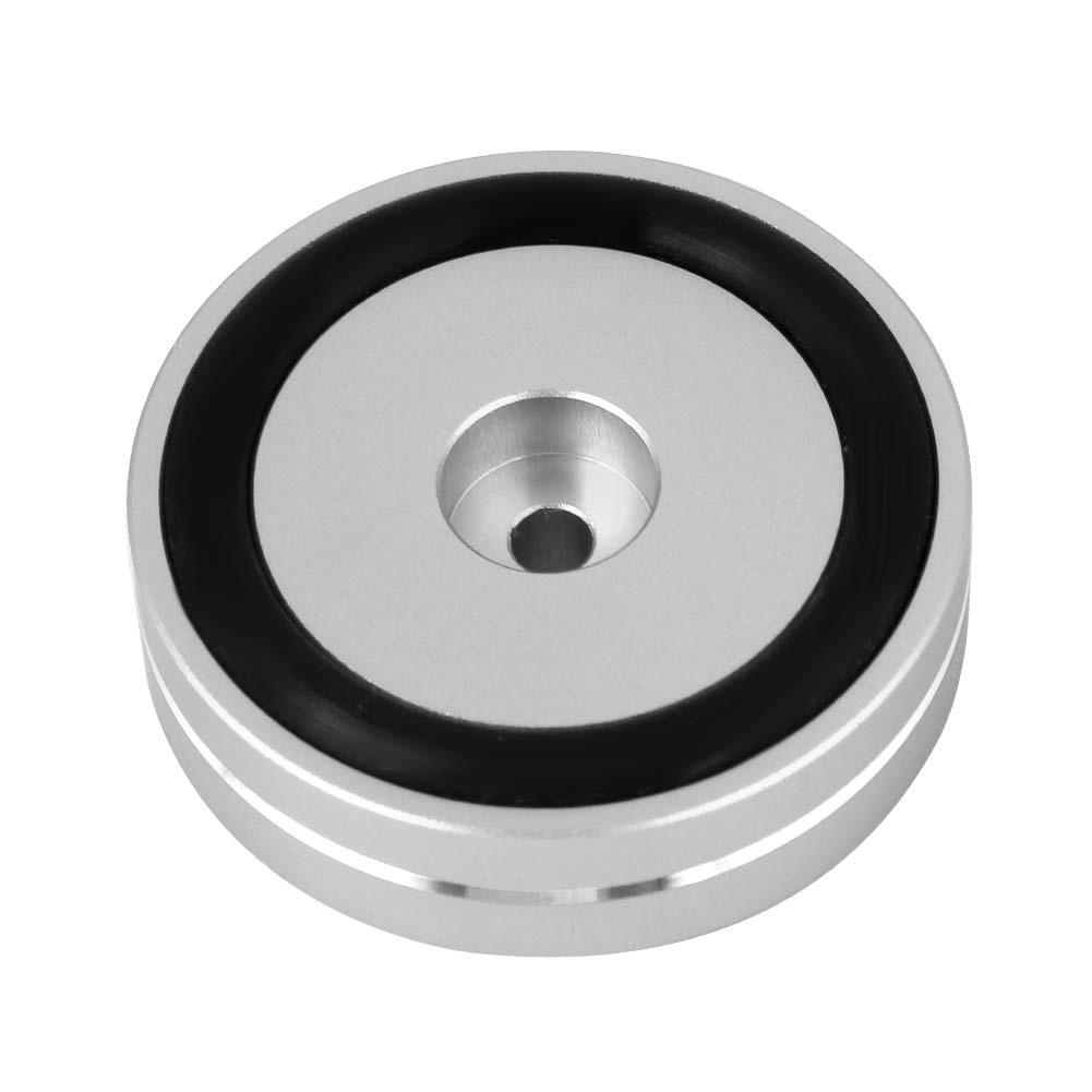 Premium Aluminum Alloy Speaker Isolation Feet Pads - HiFi Audio Equipment Vibration Dampers & Floor Protectors for Turntables, Studio Monitors & Home Theater Systems (Silver)