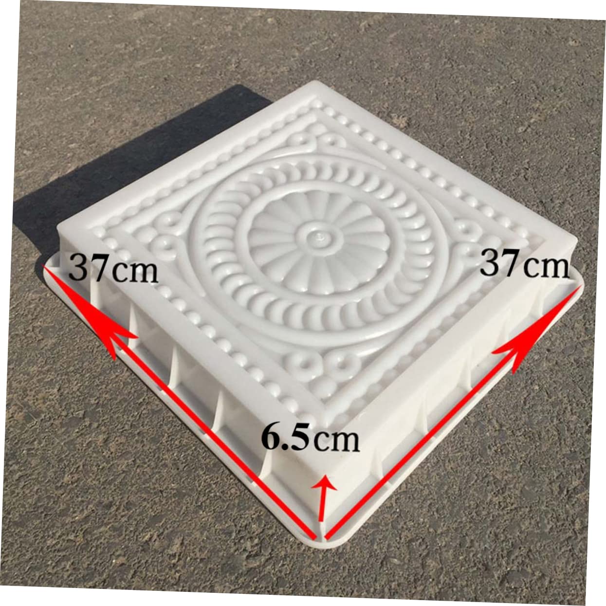 Kisangel Cpavement Mold - Concrete Stepping Stone Molds & Paver Molds for DIY Garden Path - White Antique Brick Design - Perfect for Patio, Walkway, and Landscape Decoration