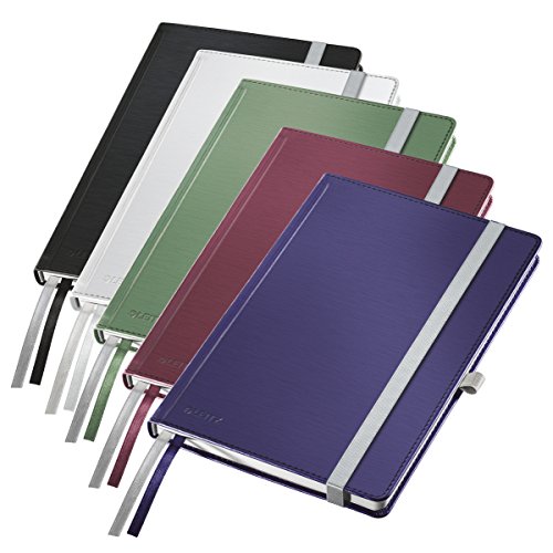 Leitz A5 Hard Cover Notebook Set - 5 Pack with 80 Ruled Pages, 2 Bookmarks & 100 GSM Ivory Paper | Assorted Colors for Journaling, Note Taking & Office Use | Premium Style Range Notebooks for Students & Professionals