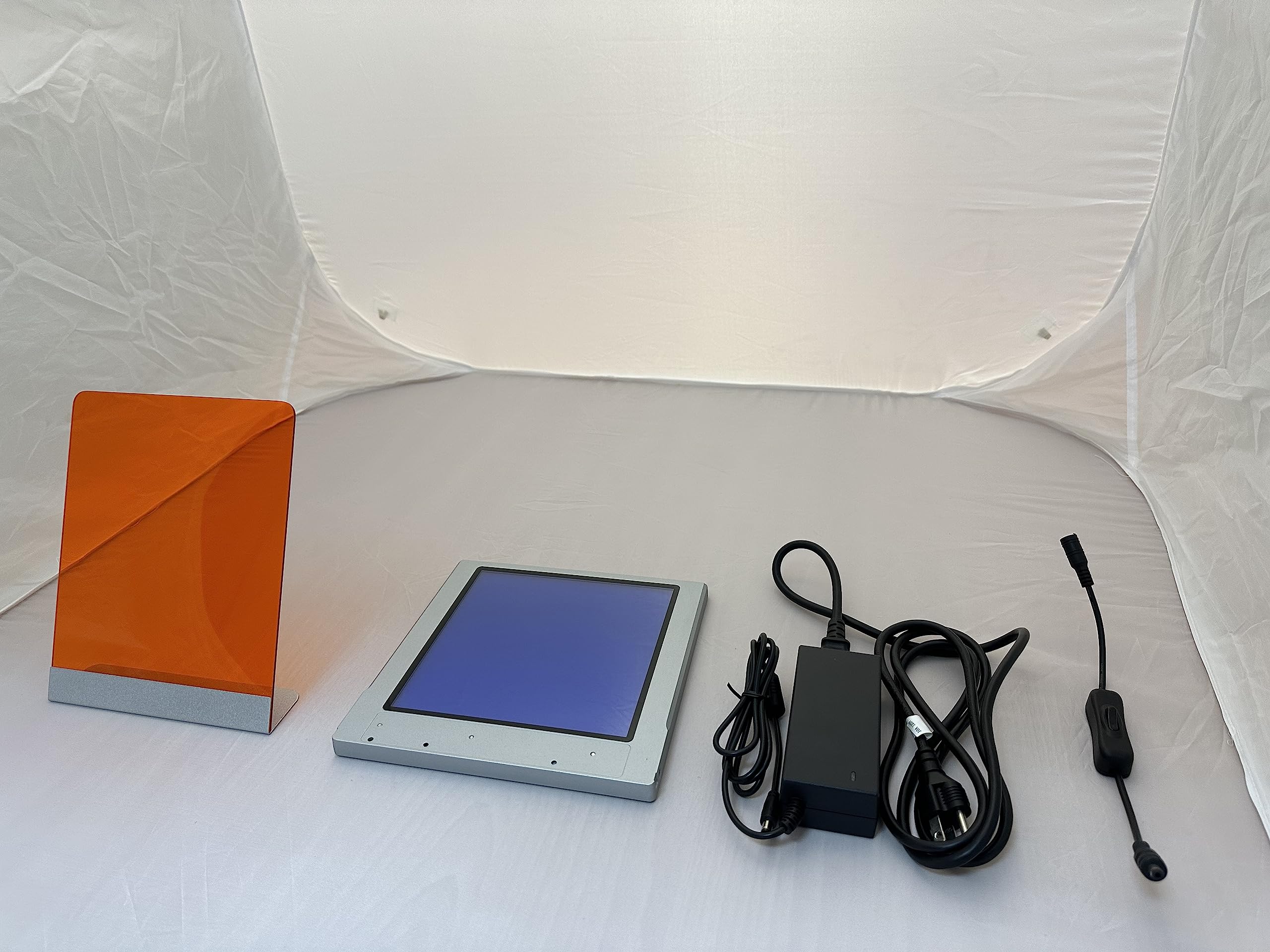 Pacific Image Electronics Blue Transillumination Plate 470nm - Scientific Research Tool for DNA/RNA Gel Visualization | Compatible with EtBr, GelRed & SYBR Gold Dyes | Detachable Amber Cover | Works with Glite 600 BW System | Perfect for Laboratory, Biotechnology & Forensic Applications