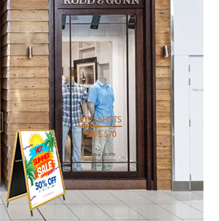 36x48 Wooden A-Frame Sign Holder with 1 1/4