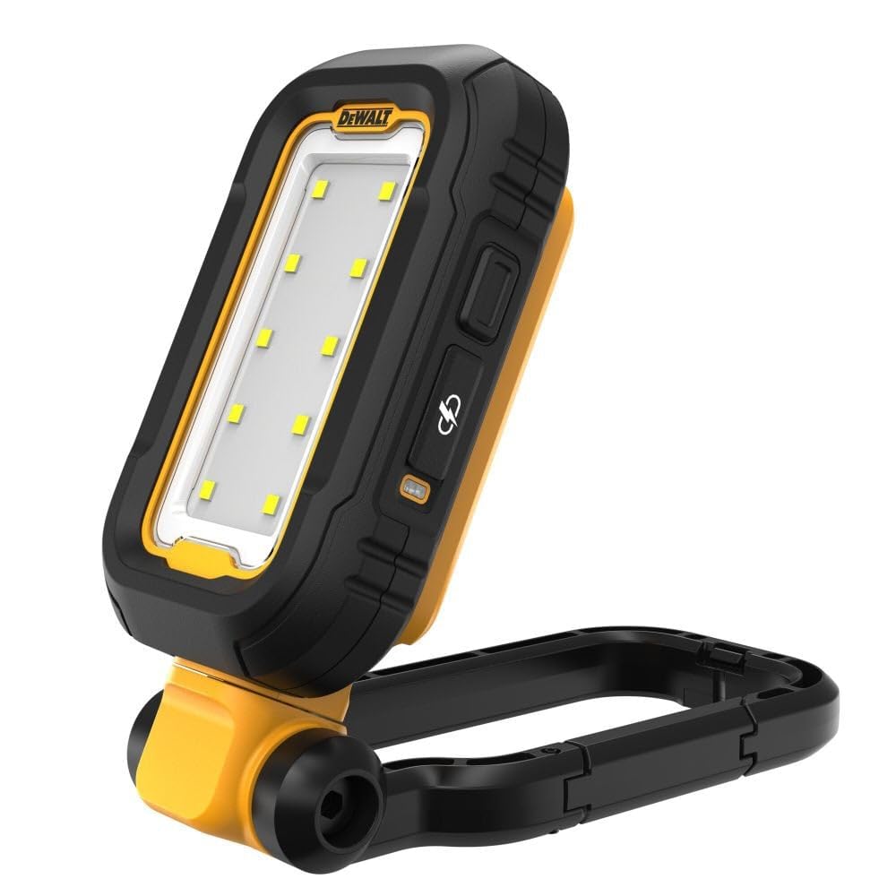 DEWALT DCL182 LED Work Light - Powerful, Compact, Magnetic Handle, USB-C Rechargeable for Construction, Auto Repair & Home Improvement Projects