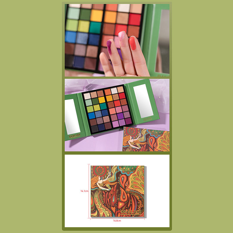 IMAGIC 36 Color Eyeshadow Palette - Highly Pigmented, Long Lasting Makeup for Professional & Everyday Use - Perfect for Parties, Weddings, and Special Occasions