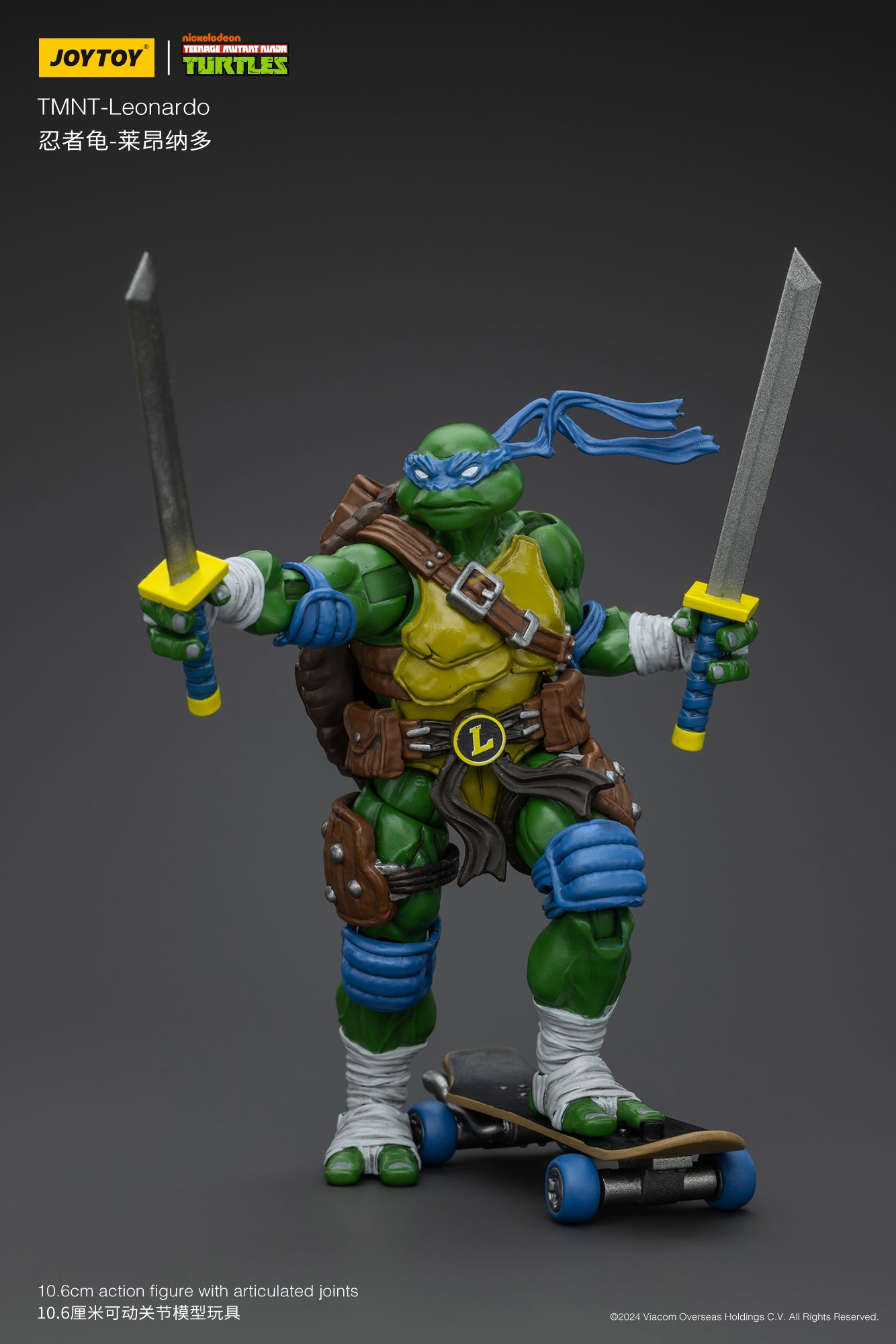 1/18 JOYTOY TMNT Action Figures Set - Michelangelo, Donatello, Leonardo & Raphael (Reissue Version) - Collectible Teenage Mutant Ninja Turtles Toys for Display & Play