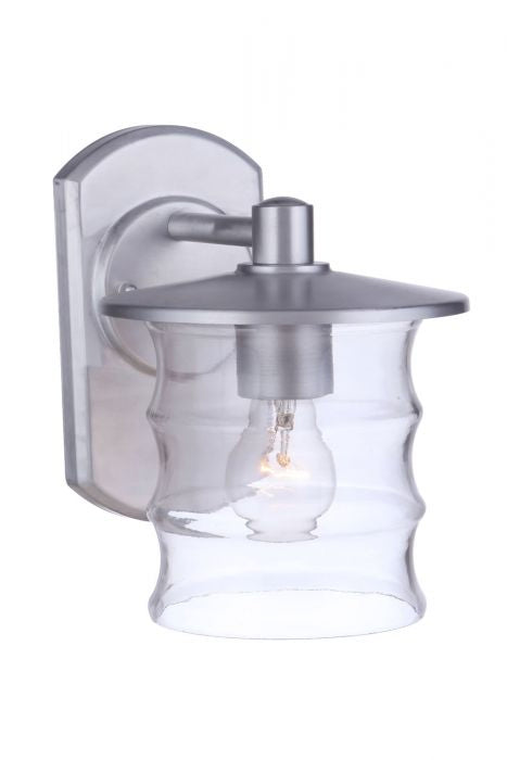 Canon One Light Outdoor Wall Mount in Satin Aluminum - Durable Exterior Light Fixture for Patio, Garden & Porch Lighting