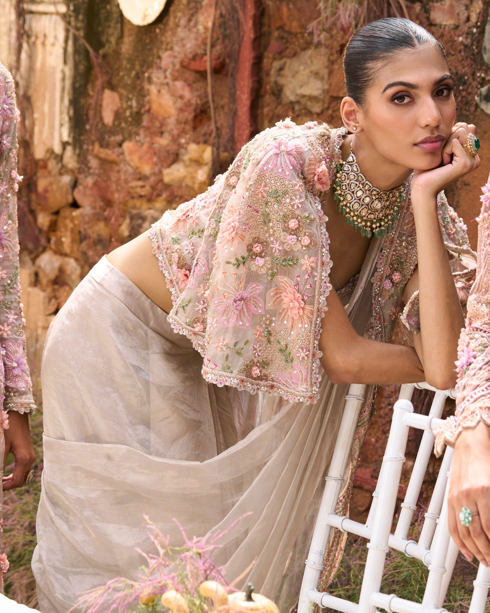 Amour Jacket Sari Set - Elegant Indian Ethnic Outfit for Women | Perfect for Weddings, Festivals & Special Occasions