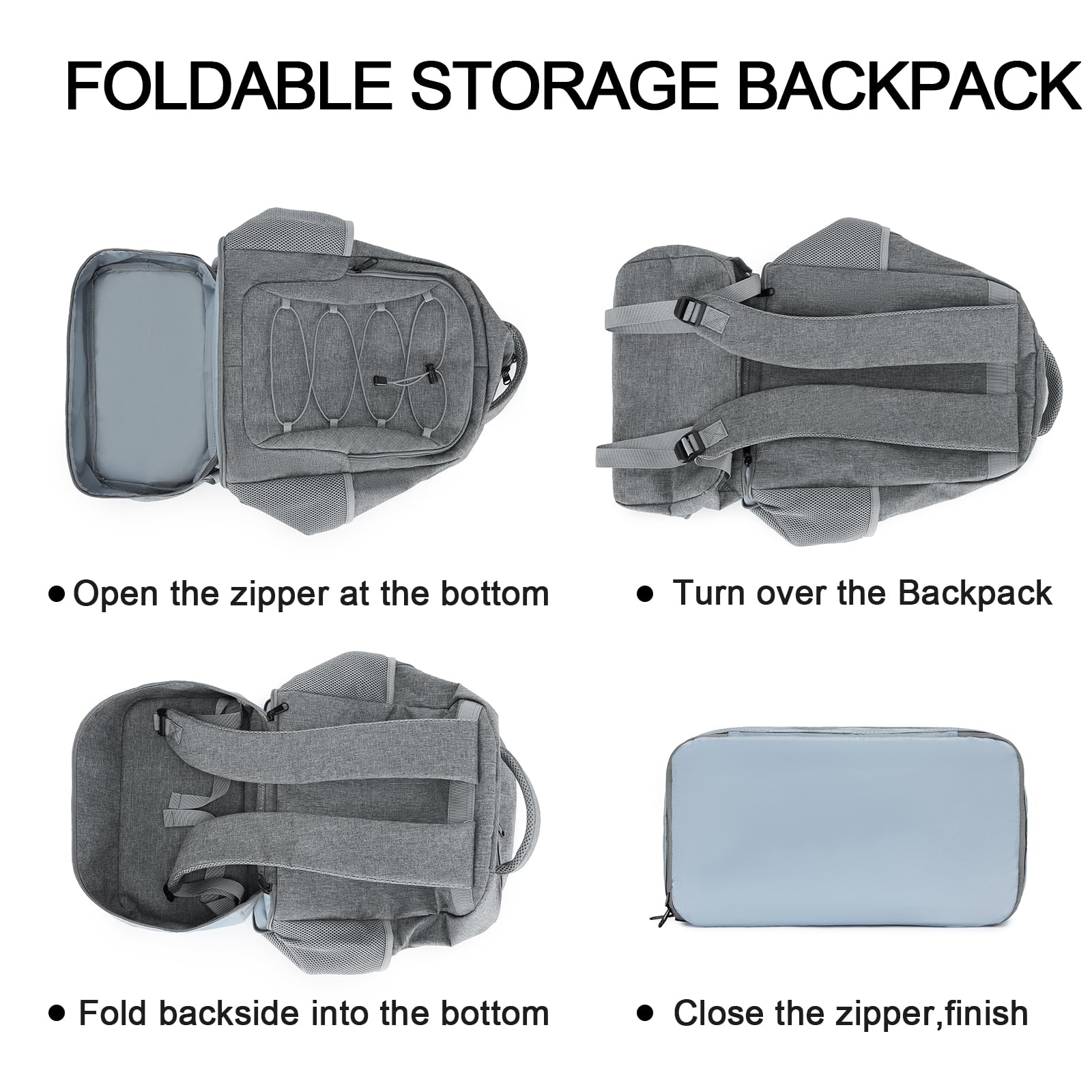 seyfocnia Gym & Travel Backpack for Men & Women - Lightweight Water-Resistant Sports Backpack with Shoe Compartment - Perfect for Workout, Travel & Daily Use - Casual Daypack in Grey