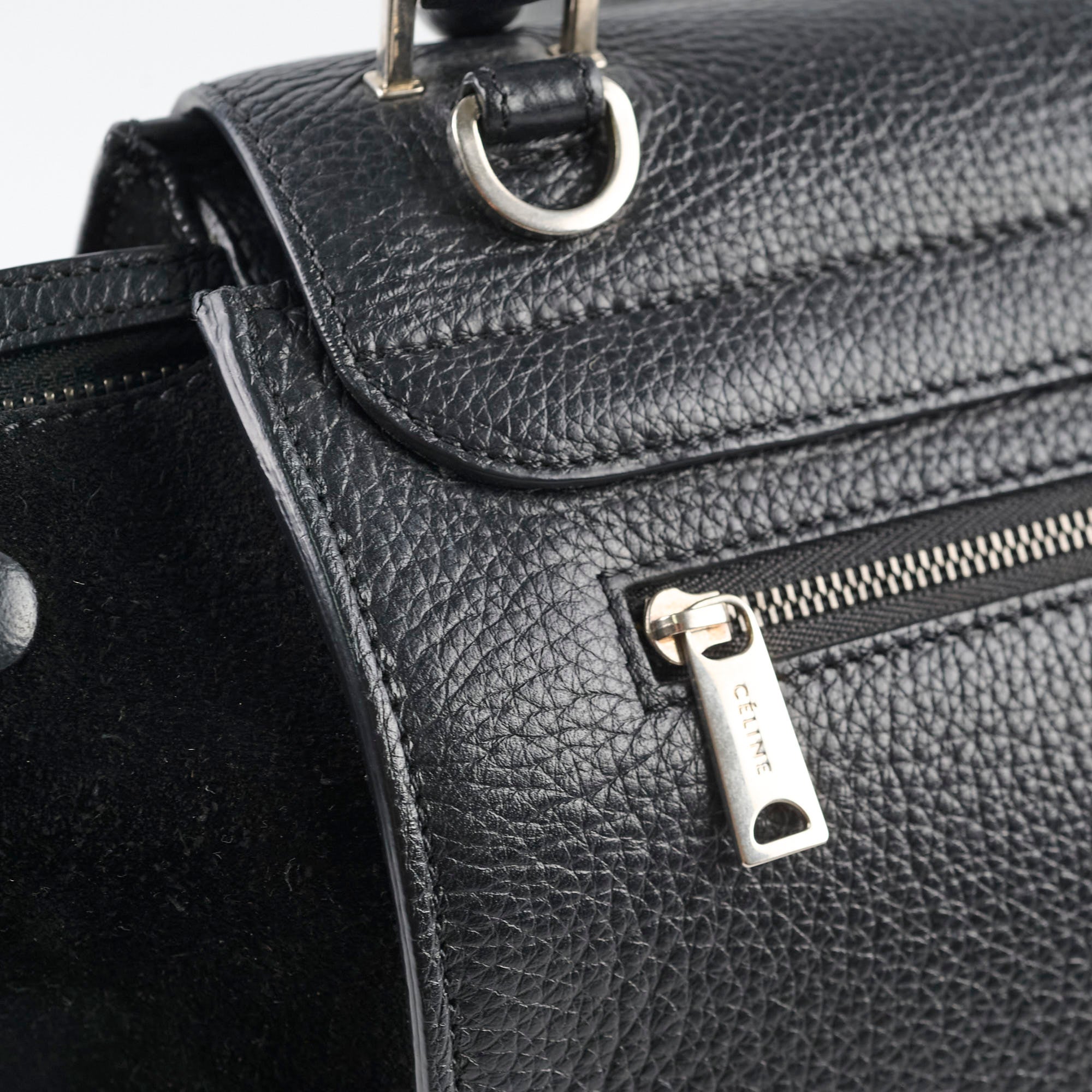 Celine Trapeze Medium Black Leather Handbag - Luxury Designer Shoulder Bag for Women | Perfect for Work, Travel & Evening Events