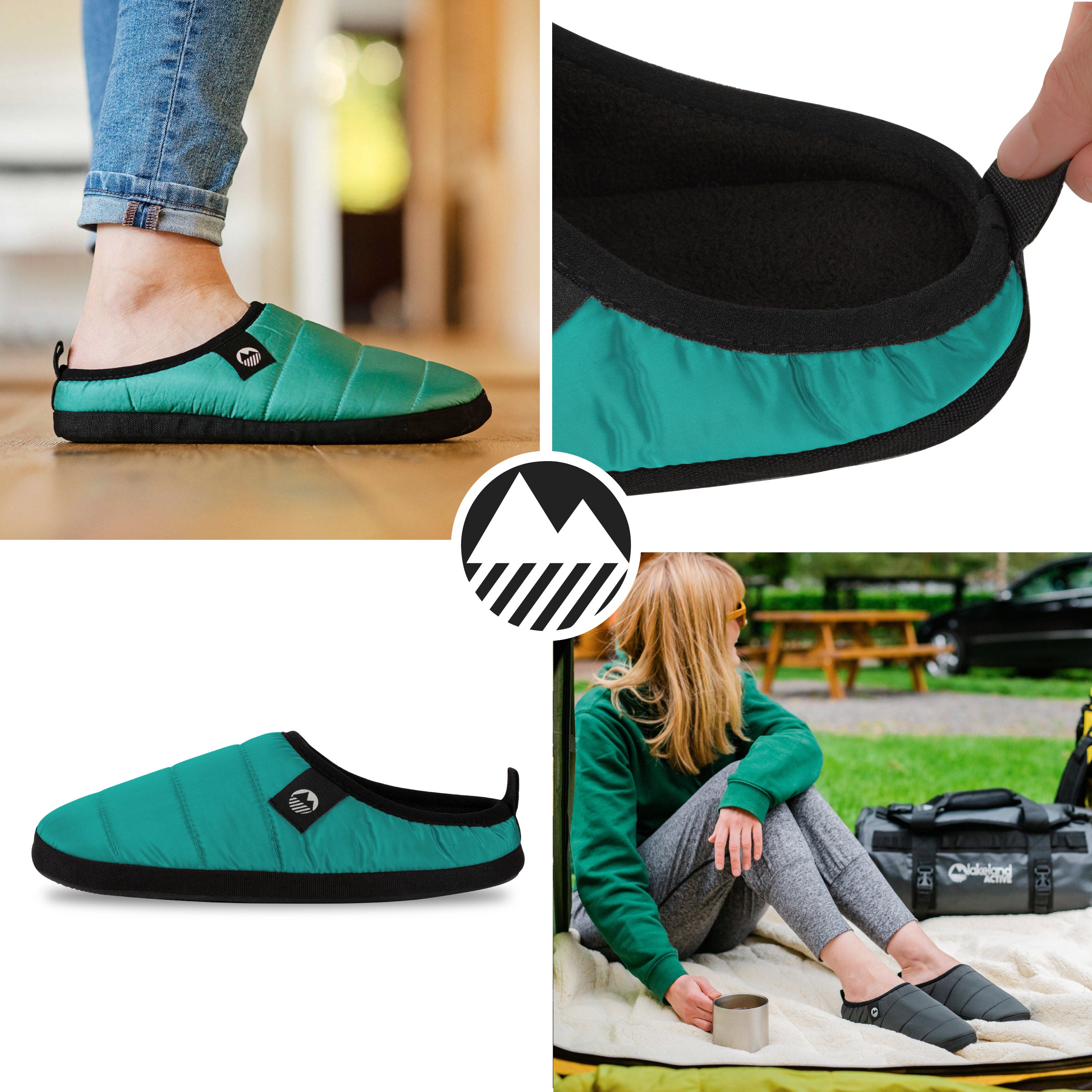 Wolfa Ultra Warm Women's Tent Slippers - Cozy Indoor/Outdoor Winter House Shoes for Camping, Hiking & Home Comfort