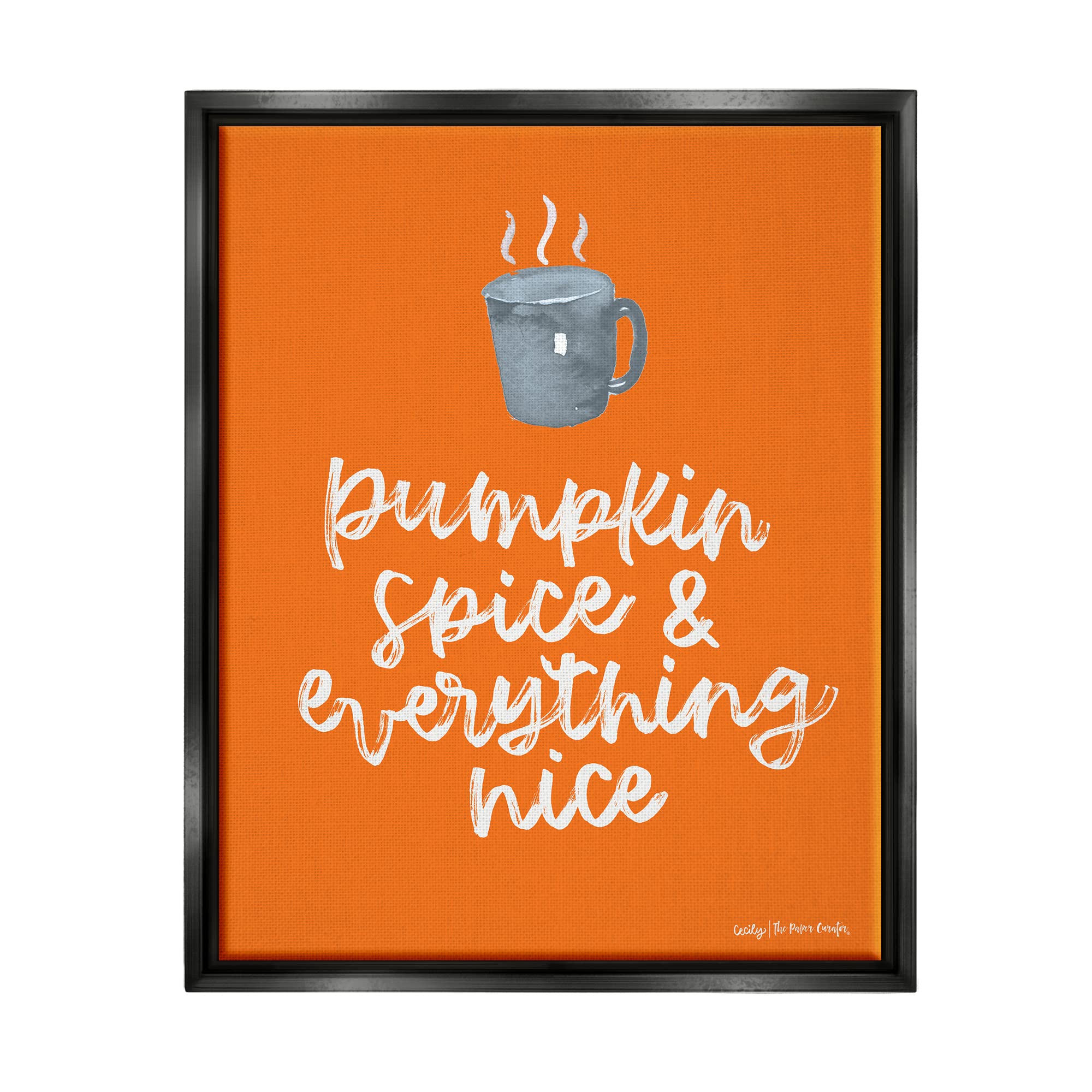 Stupell Industries Pumpkin Spice Coffee Mug - Fall Calligraphy Design by Cecily Moore - Perfect for Autumn Mornings, Cozy Home Decor & Gift Giving