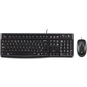 Logitech MK120 USB Wired Keyboard and Mouse Combo - Ergonomic Design, Plug & Play for PC/Laptop - Perfect for Office, Gaming & Home Use
