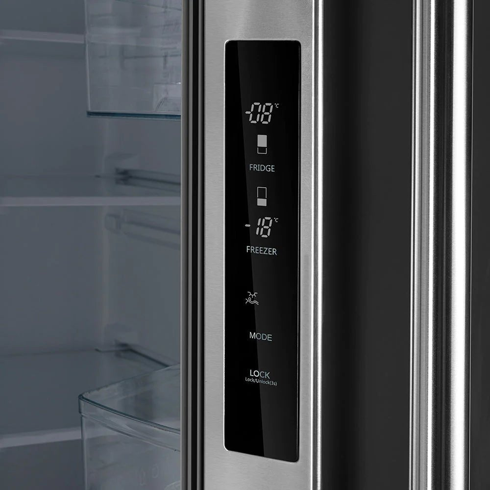 Forno Gallipoli 31 Inch French Door Refrigerator with Built-In Ice Maker - Energy Efficient, Stainless Steel Fridge for Modern Kitchen (Model FFFFD1974 35SG) - Perfect for Family Homes and Entertaining